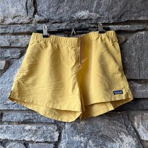 Yellow Patagonia baggie shorts